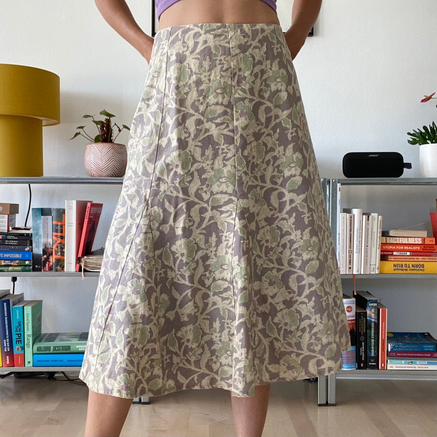Midi linen skirt size 14
