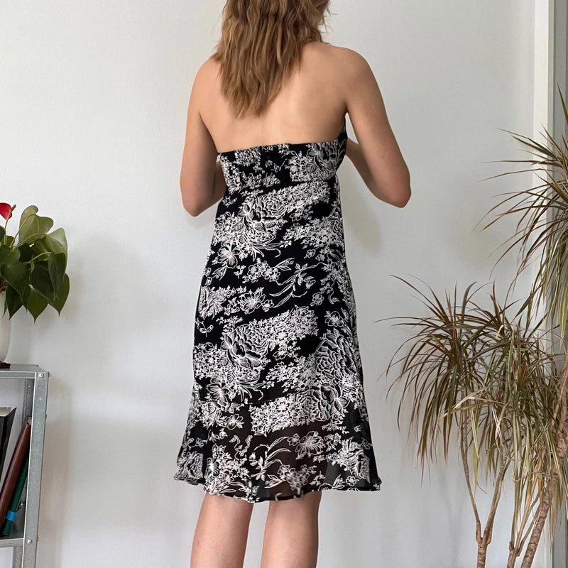 Summer strapless dress size 38 y2k 2000s