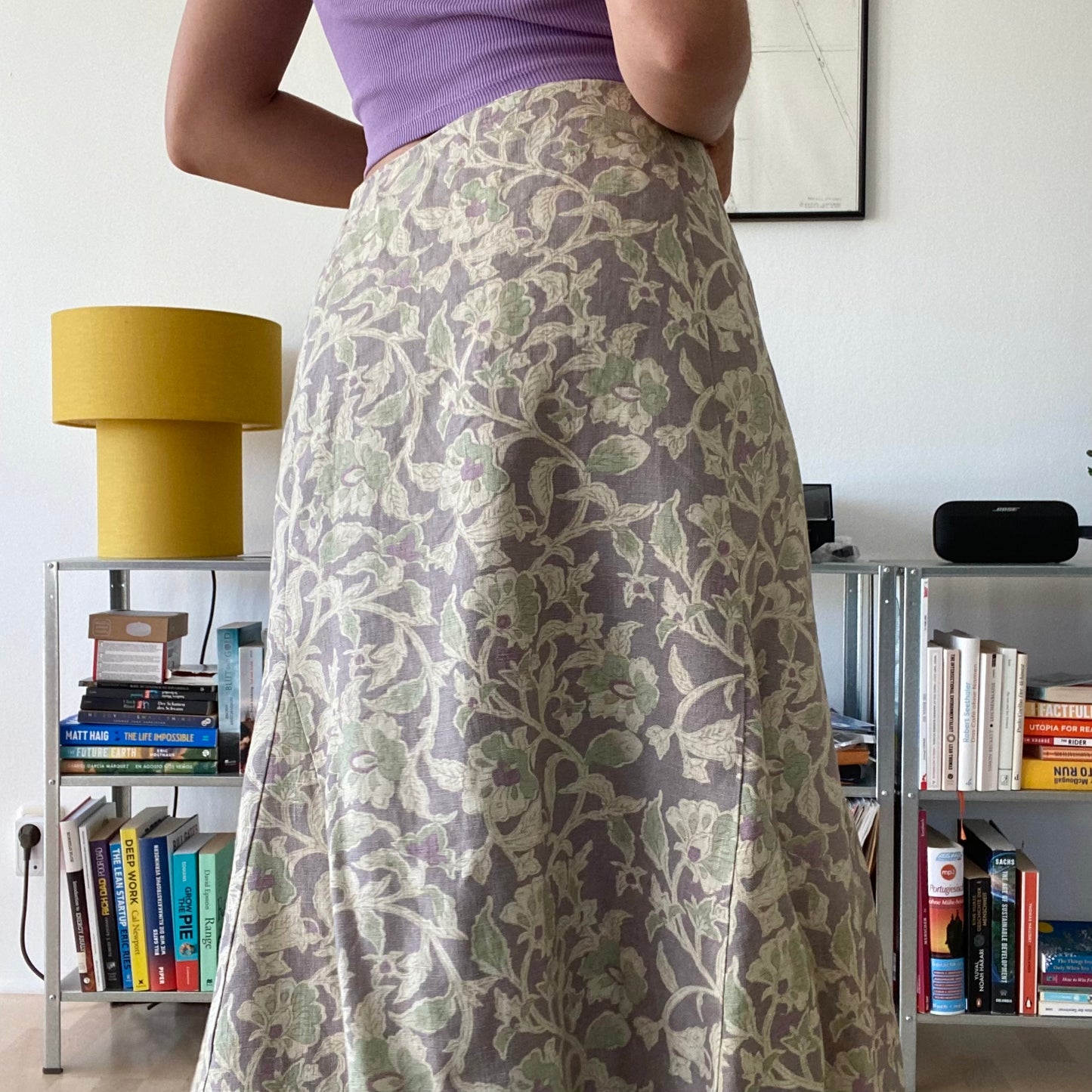 Midi linen skirt size 14