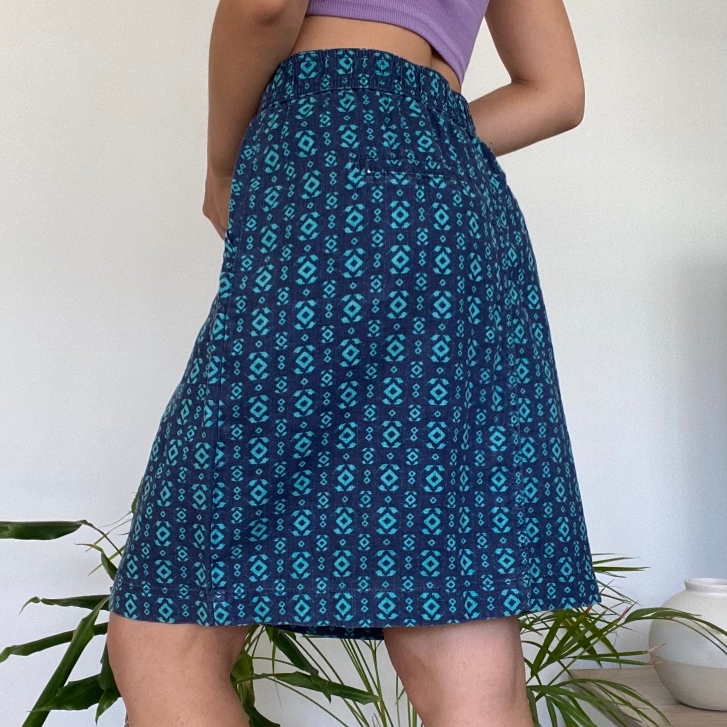 Linen blue skirt
