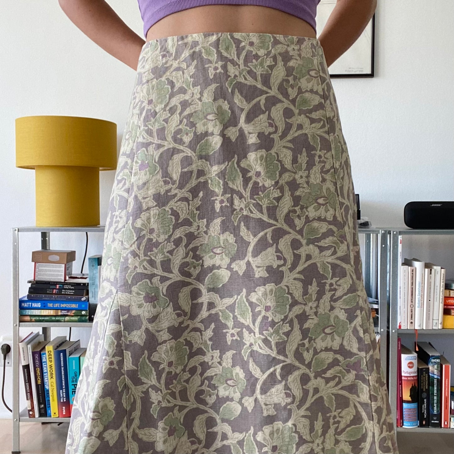 Midi linen skirt size 14