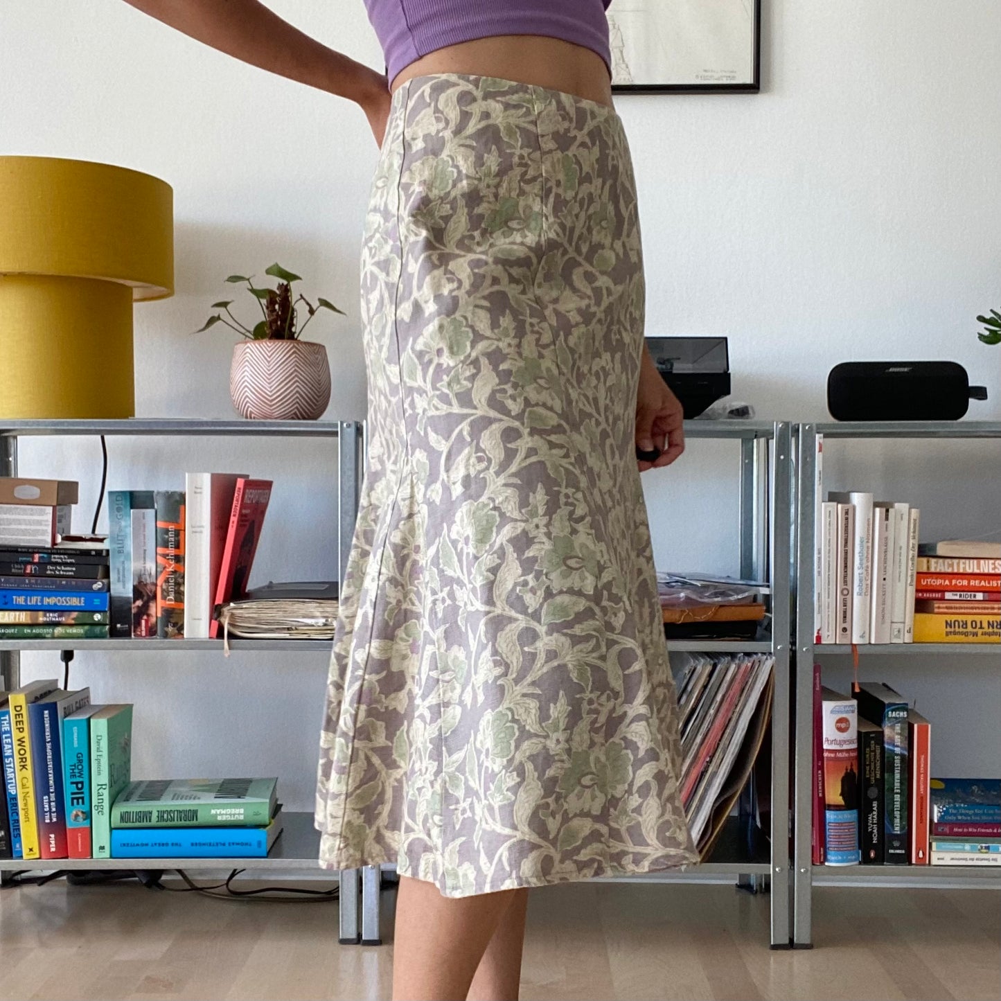Midi linen skirt size 14