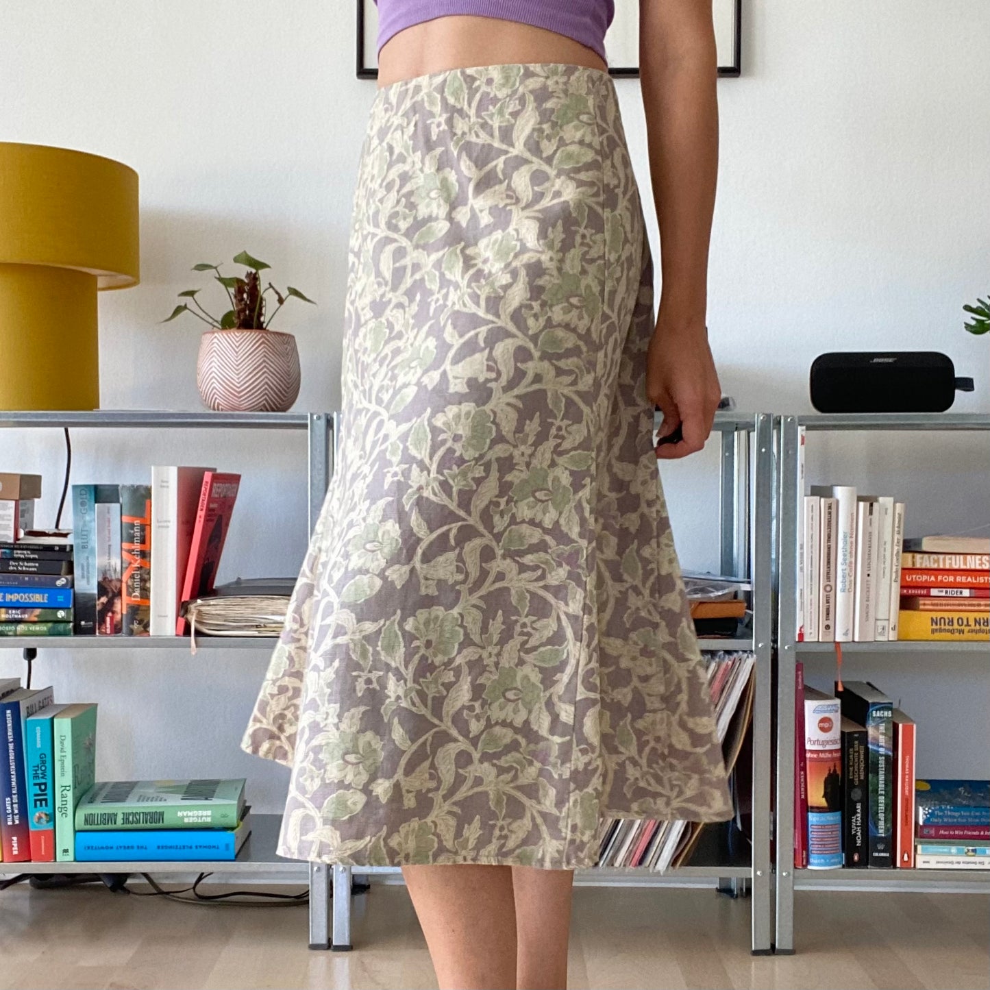 Midi linen skirt size 14
