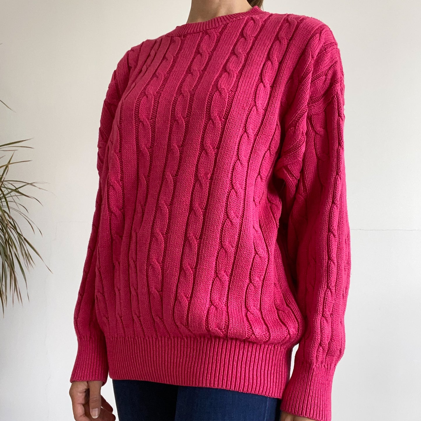 Pink chunky sweater, pullover
