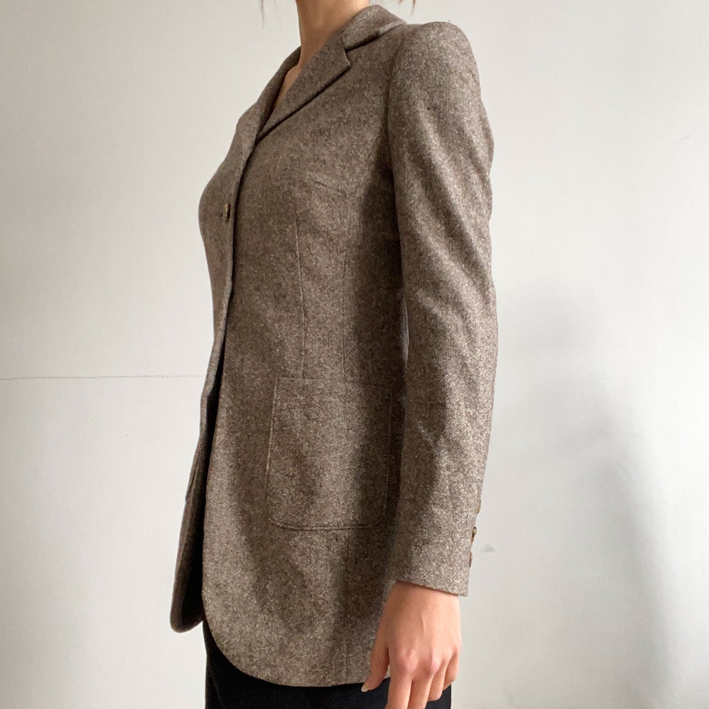 Long Brown blazer made in Italy