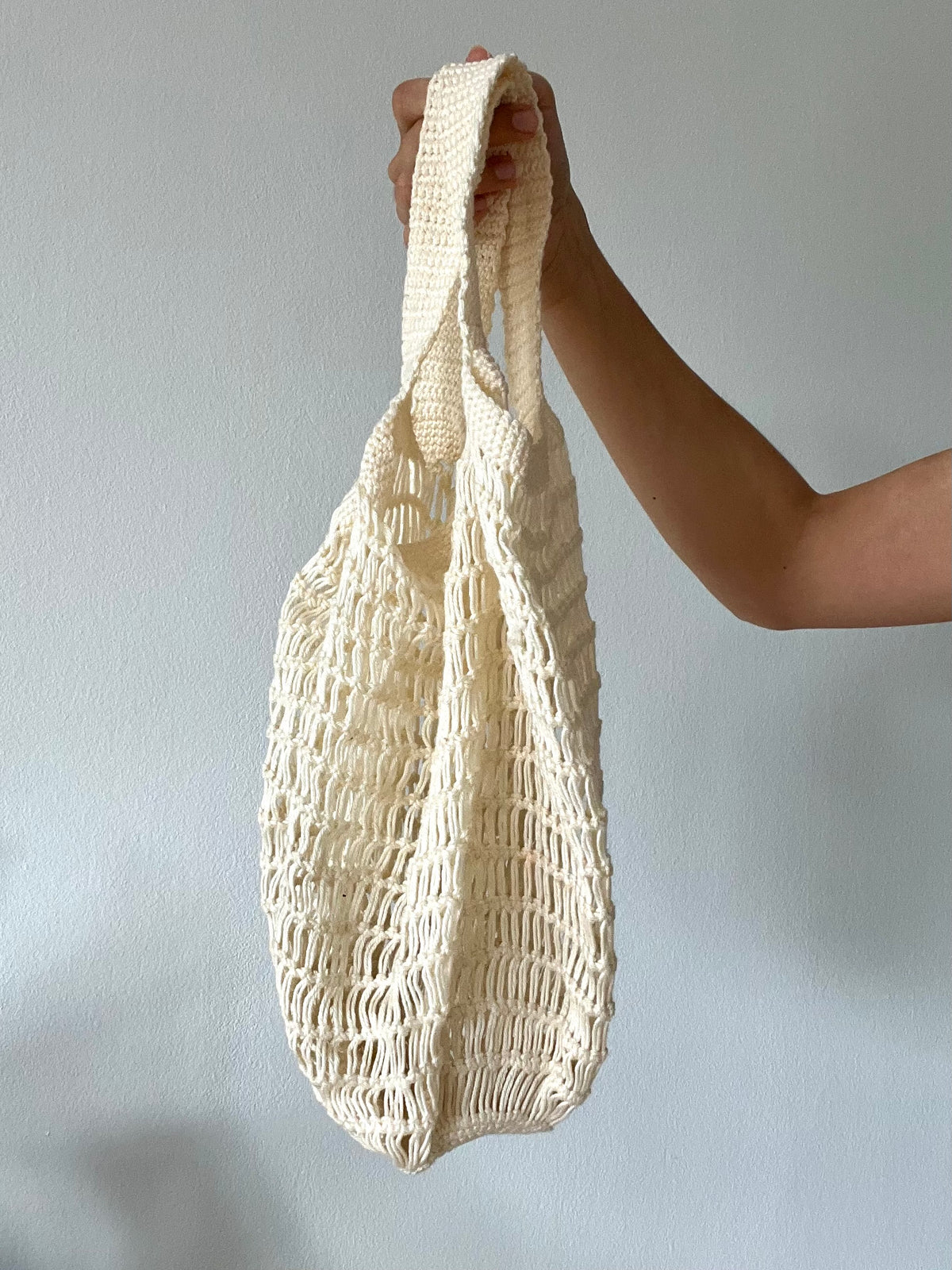 Vintage Cream Crochet Shoulder Bag