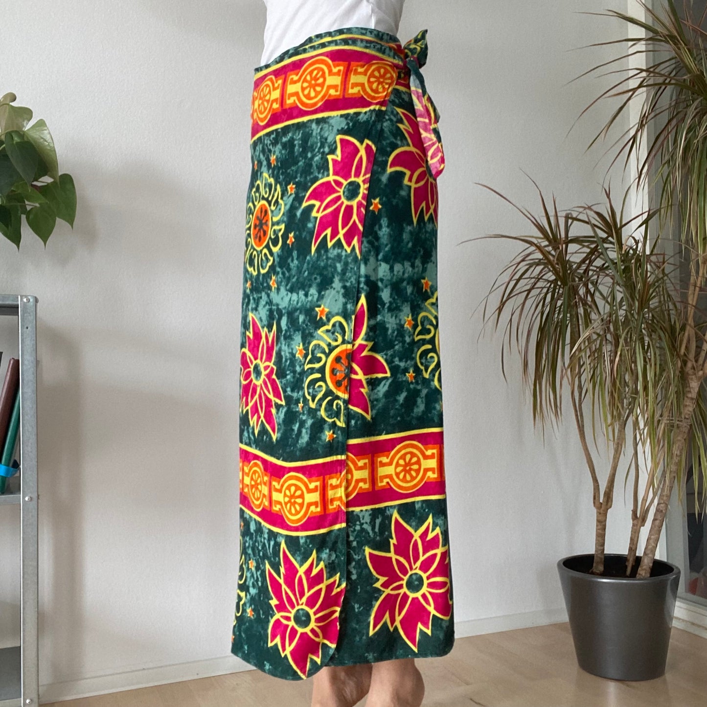 Funky long wrap skirt