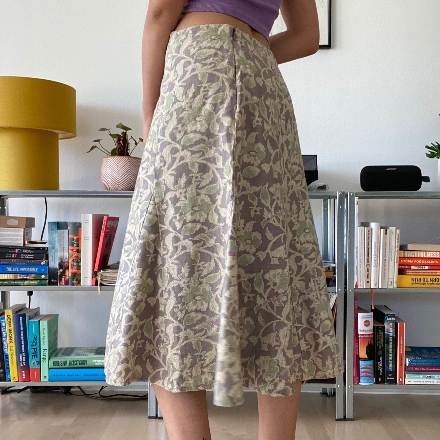 Midi linen skirt size 14