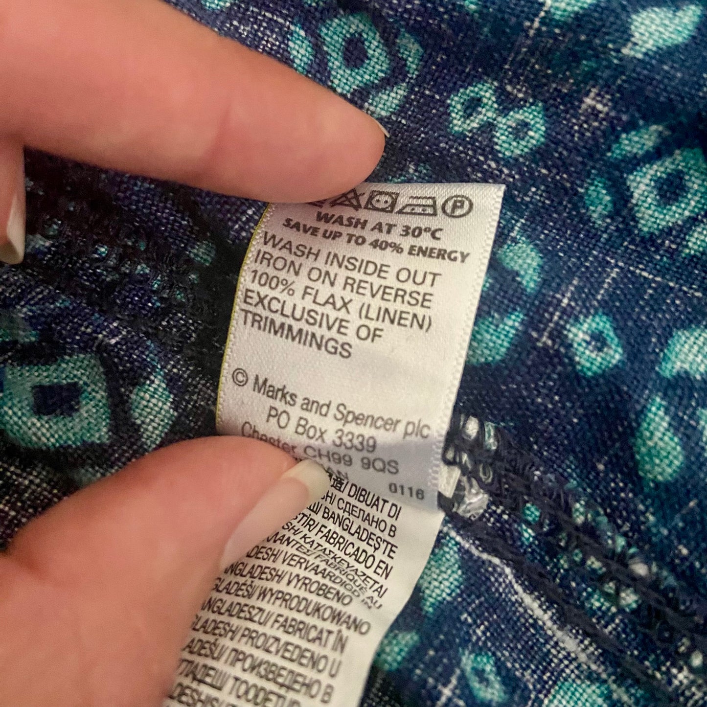 Linen blue skirt