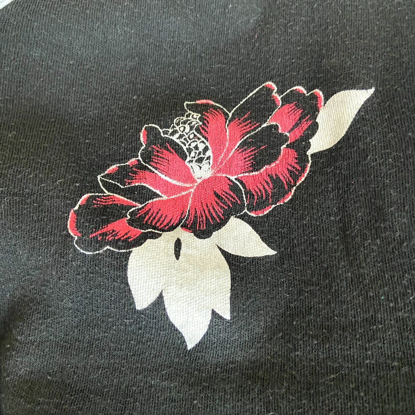 Black and White Flower Top