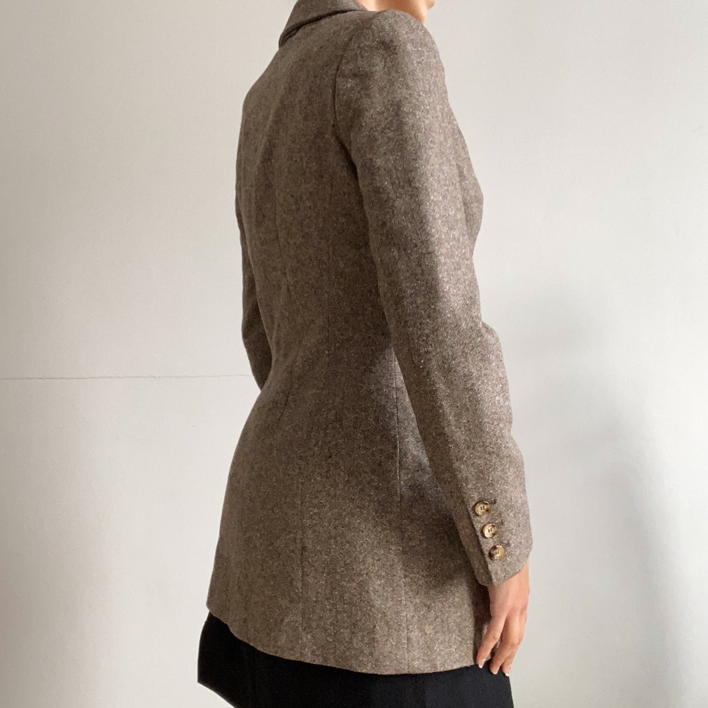 Long Brown blazer made in Italy