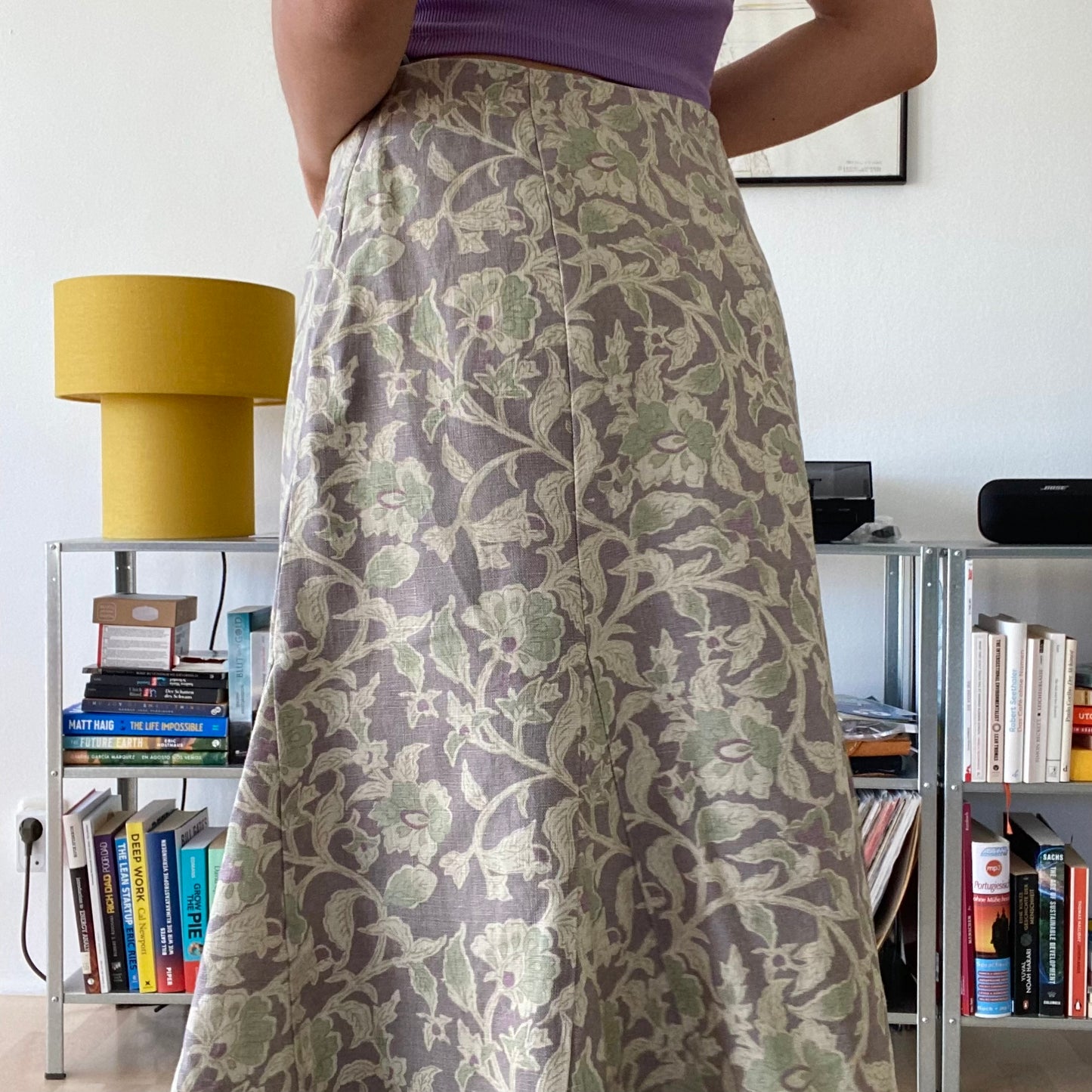 Midi linen skirt size 14