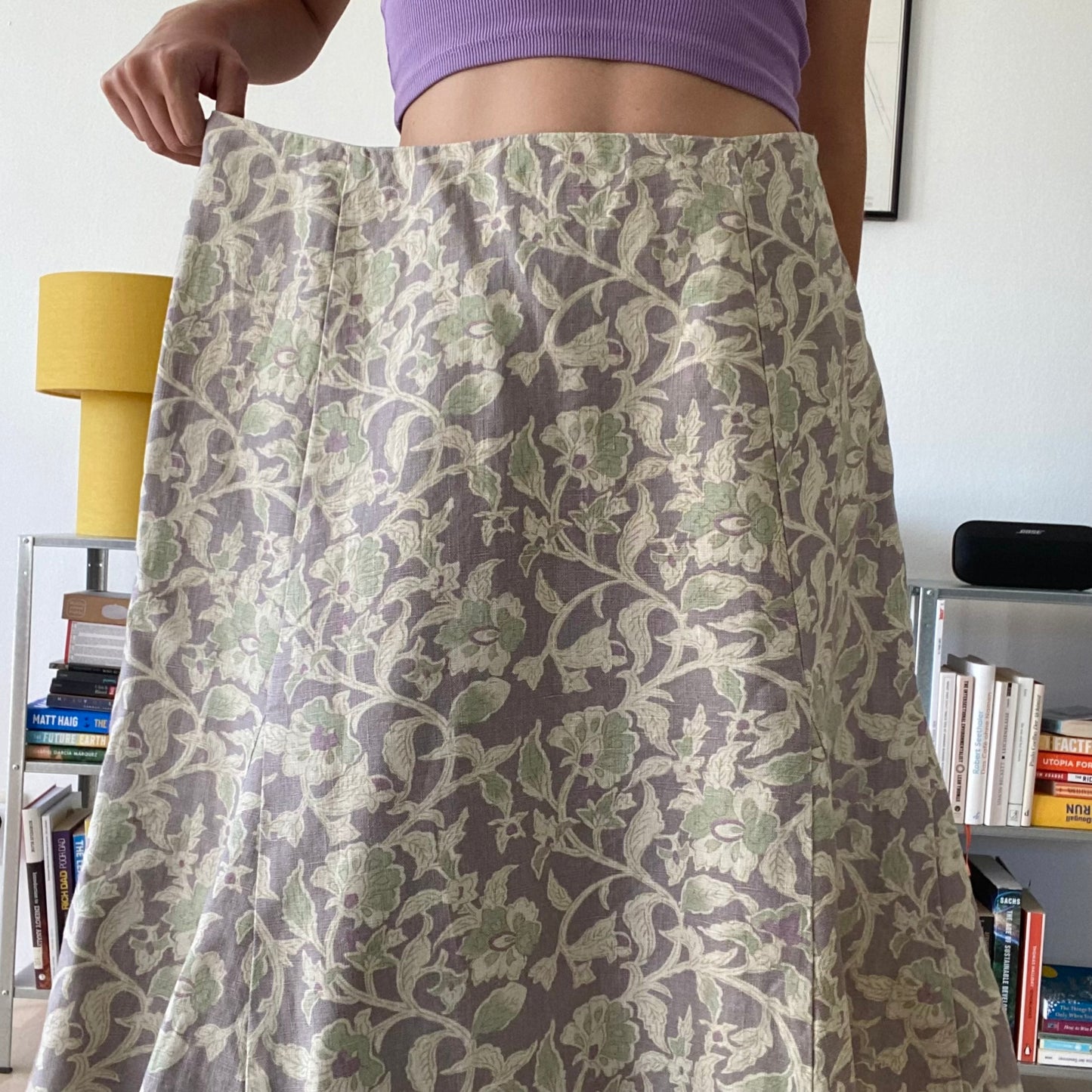 Midi linen skirt size 14
