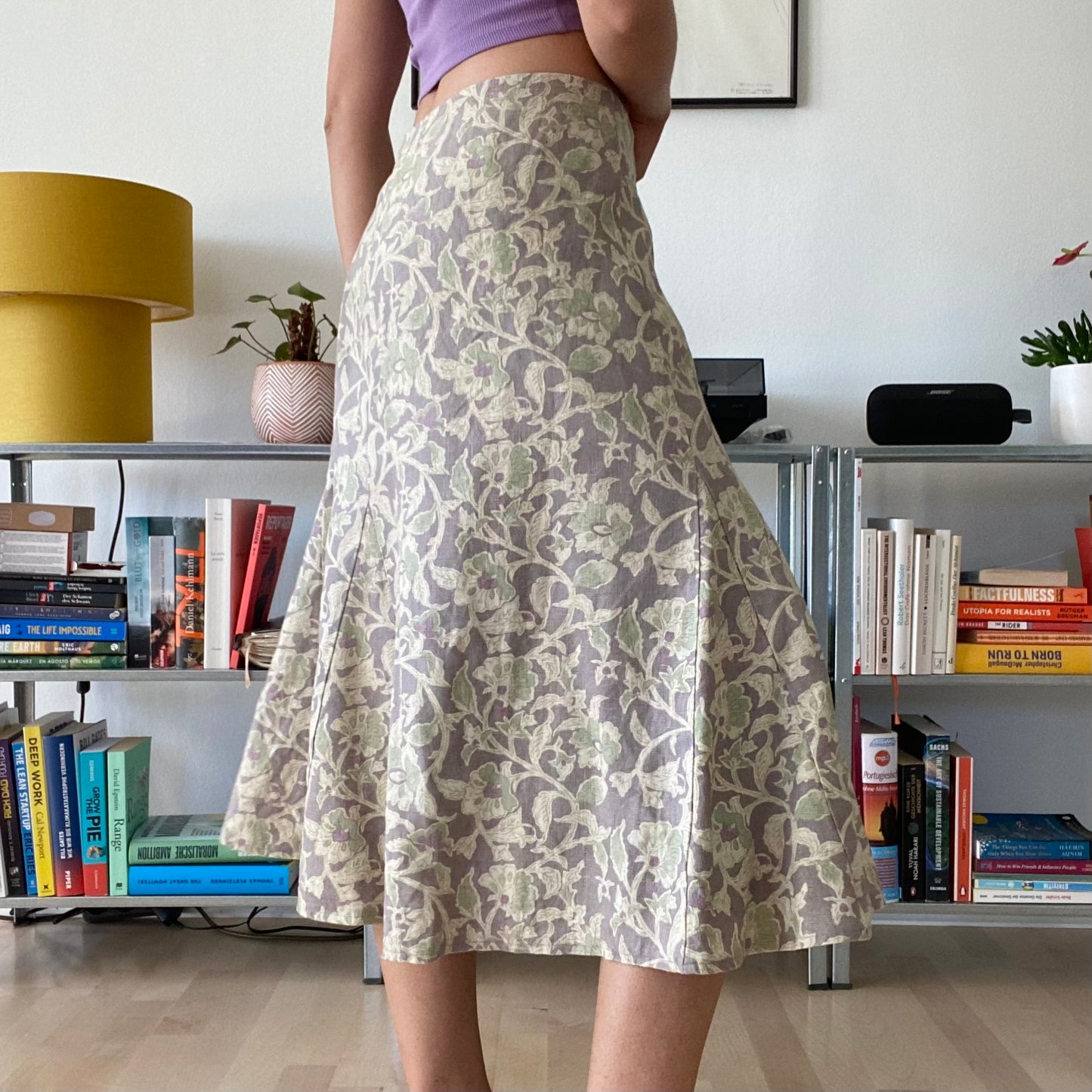 Midi linen skirt size 14