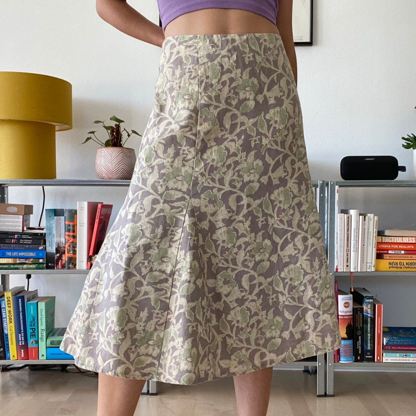 Midi linen skirt size 14
