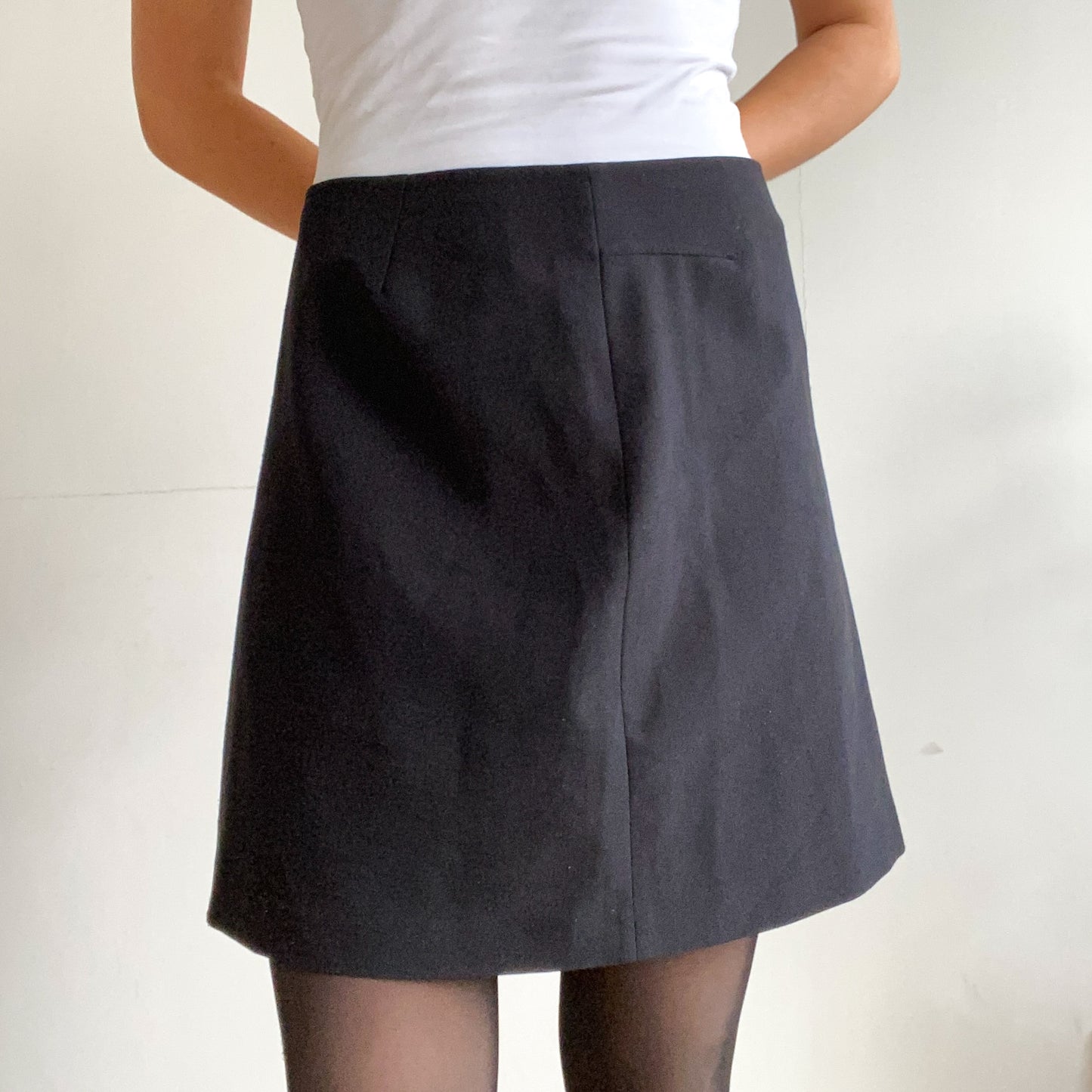 Black mini skirt 90s