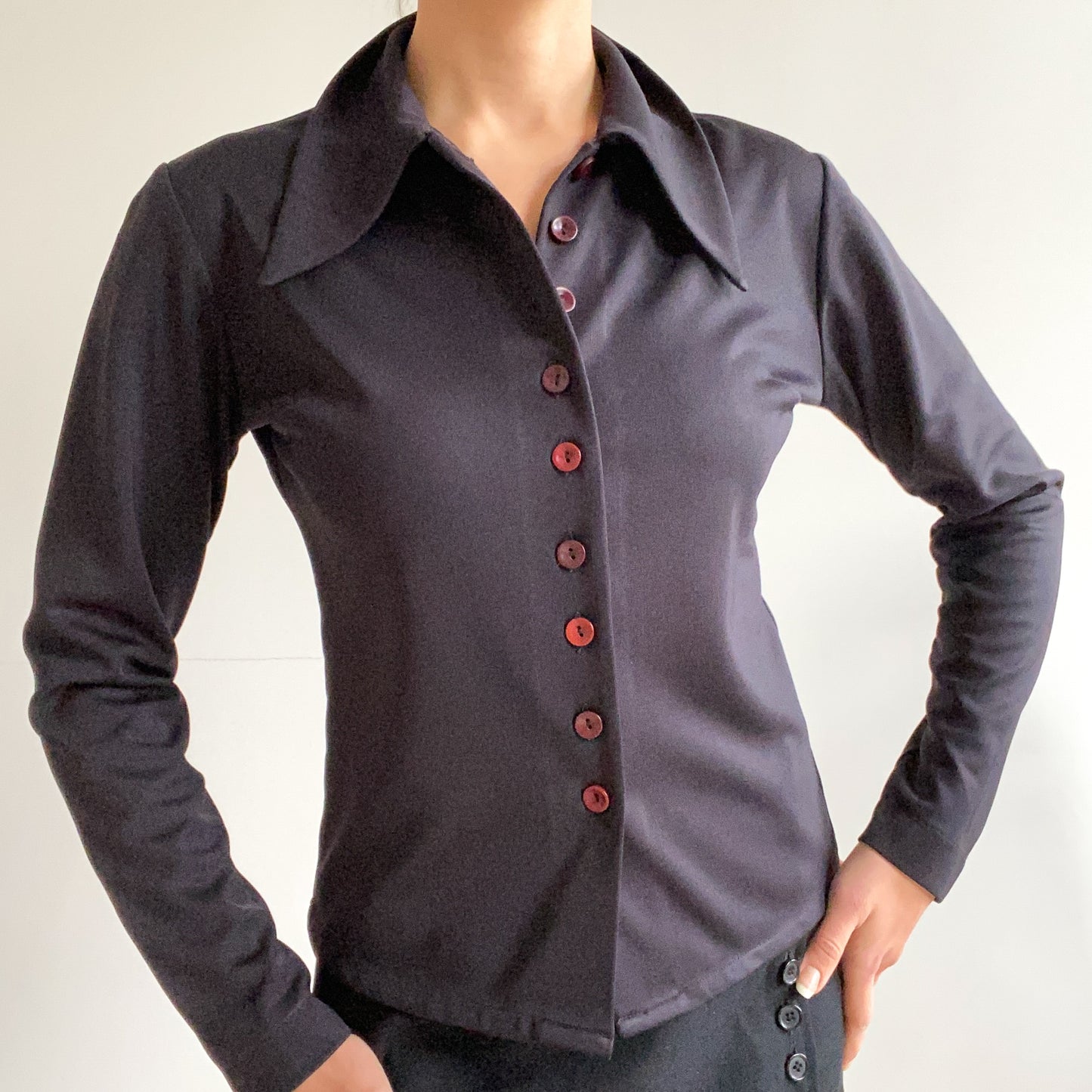 Black thick long sleeve shirt