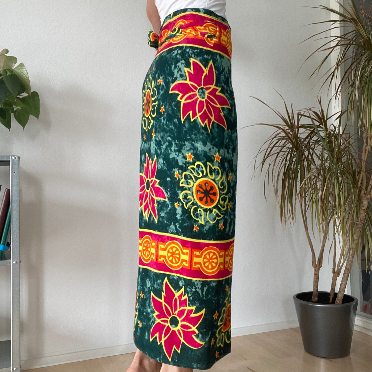 Funky long wrap skirt