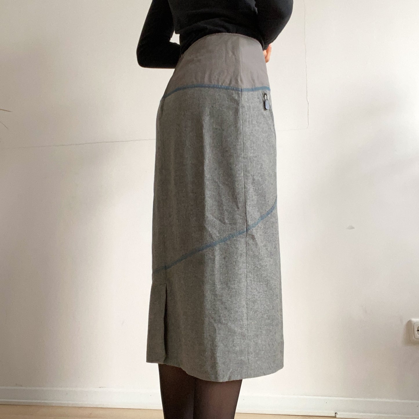 Grey winter long skirt