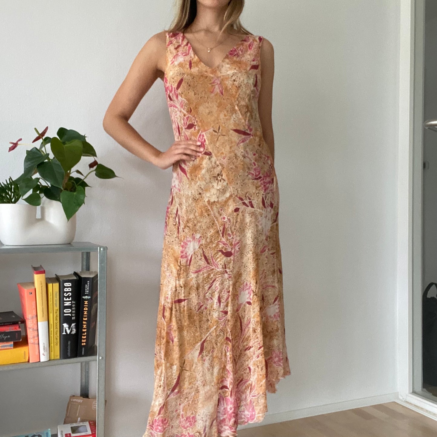 Silk midi dress