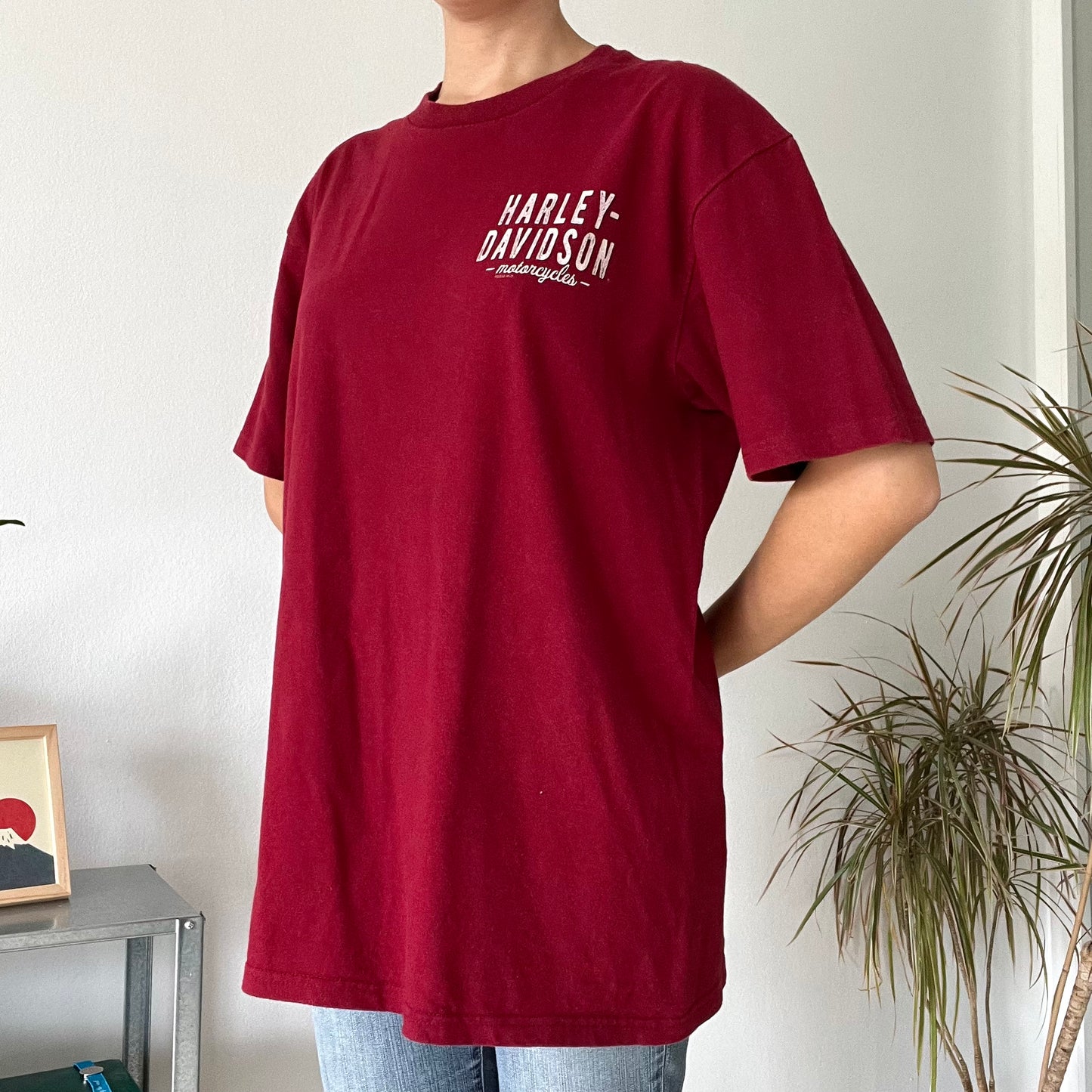 Harley Davidson, red T-shirt San Diego- Size L