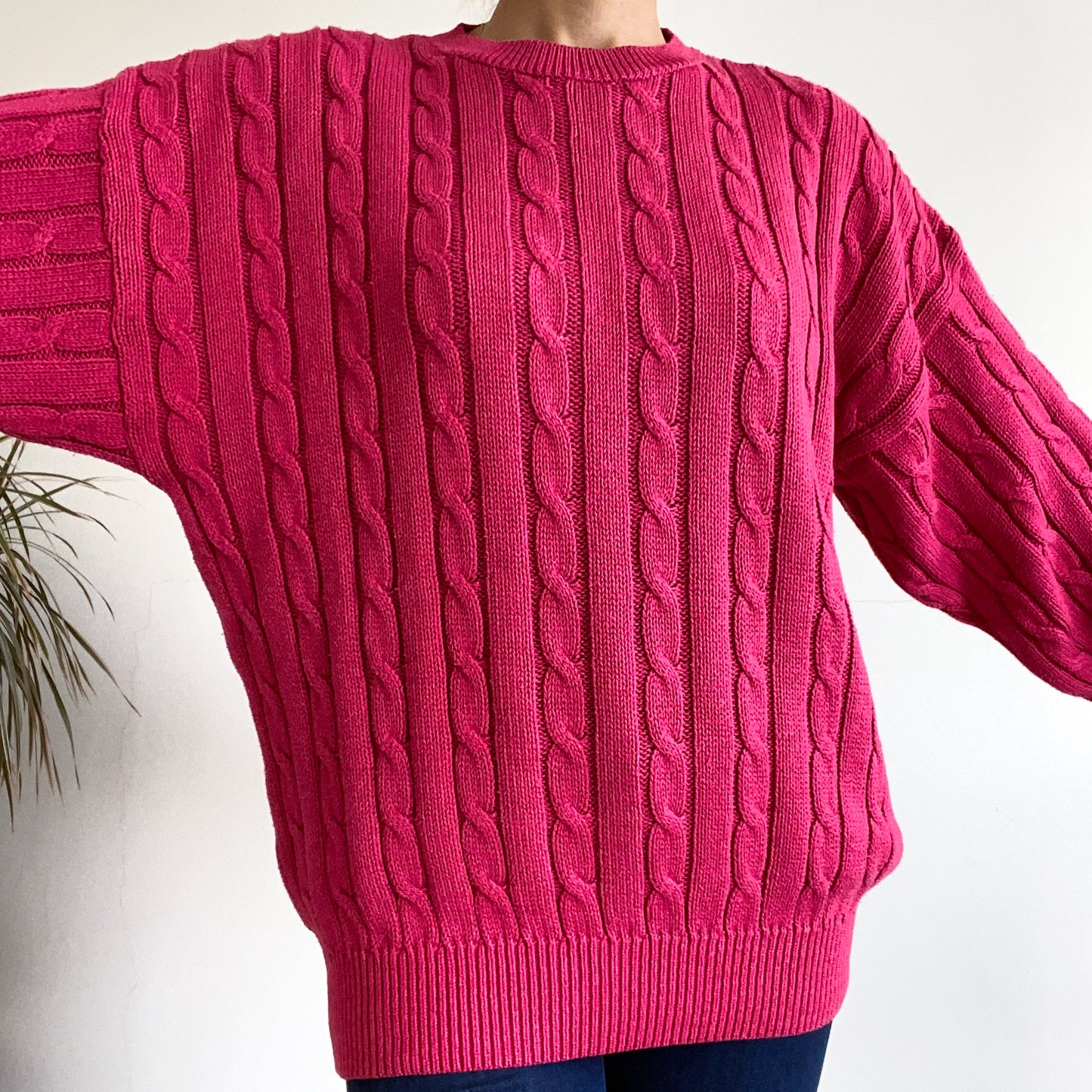 Pink chunky sweater, pullover