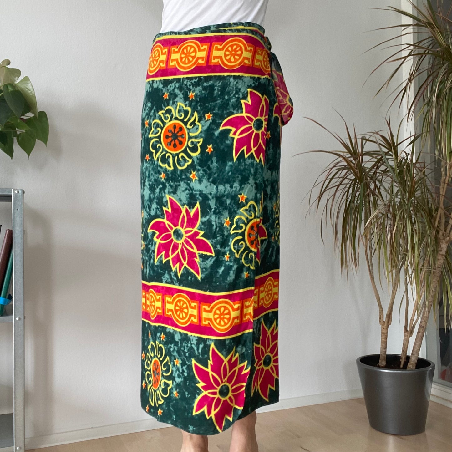 Funky long wrap skirt
