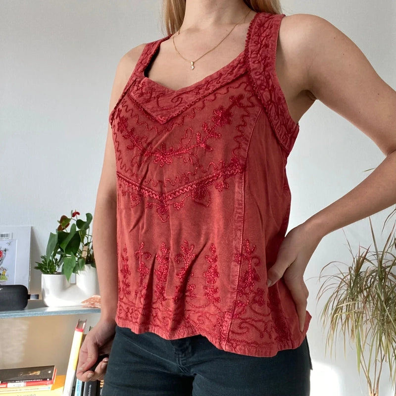 Boho decor sleeveless top
