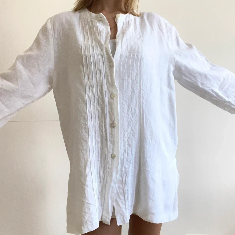 White linen shirt- Size XL
