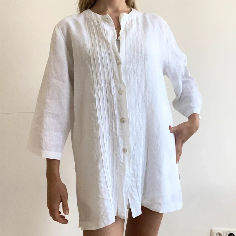 White linen shirt- Size XL