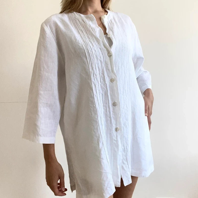 White linen shirt- Size XL
