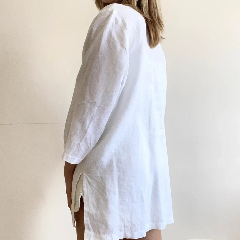 White linen shirt- Size XL