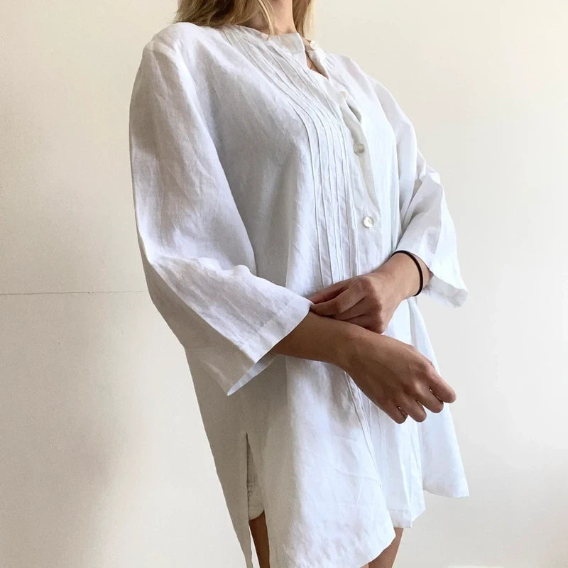 White linen shirt- Size XL