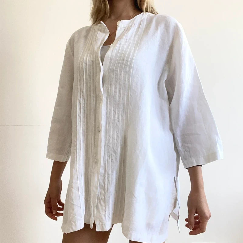 White linen shirt- Size XL