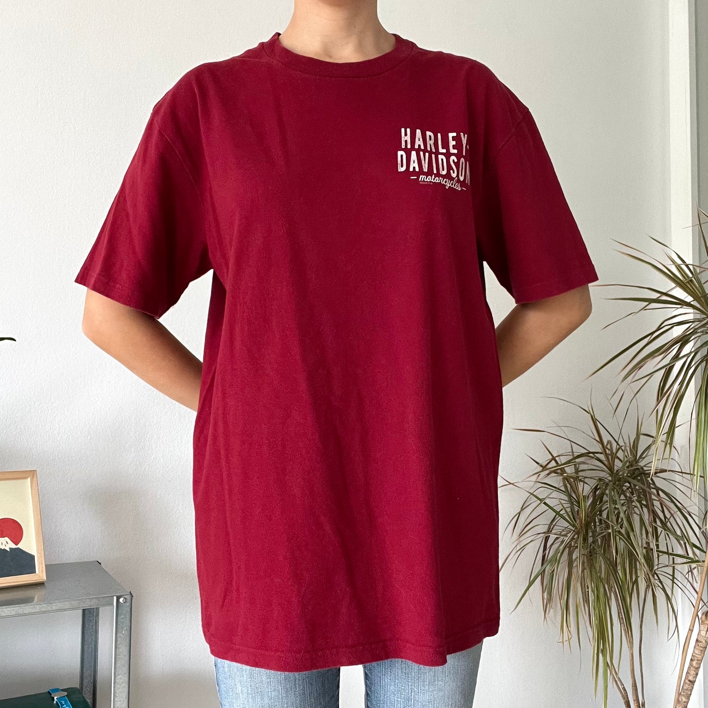 Harley Davidson, red T-shirt San Diego- Size L