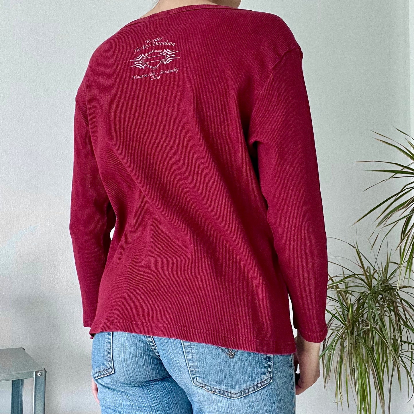 Harley Davidson burgundy top- Size XXL