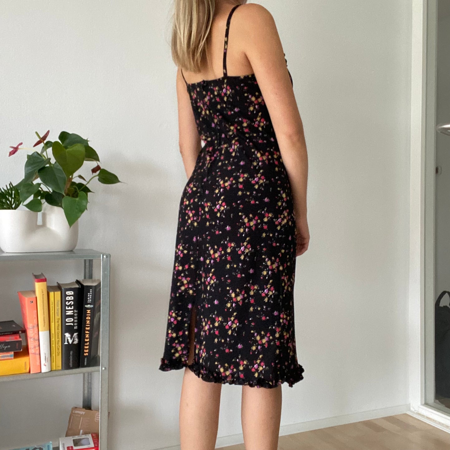 Black flower dress
