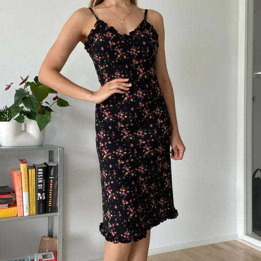 Black flower dress