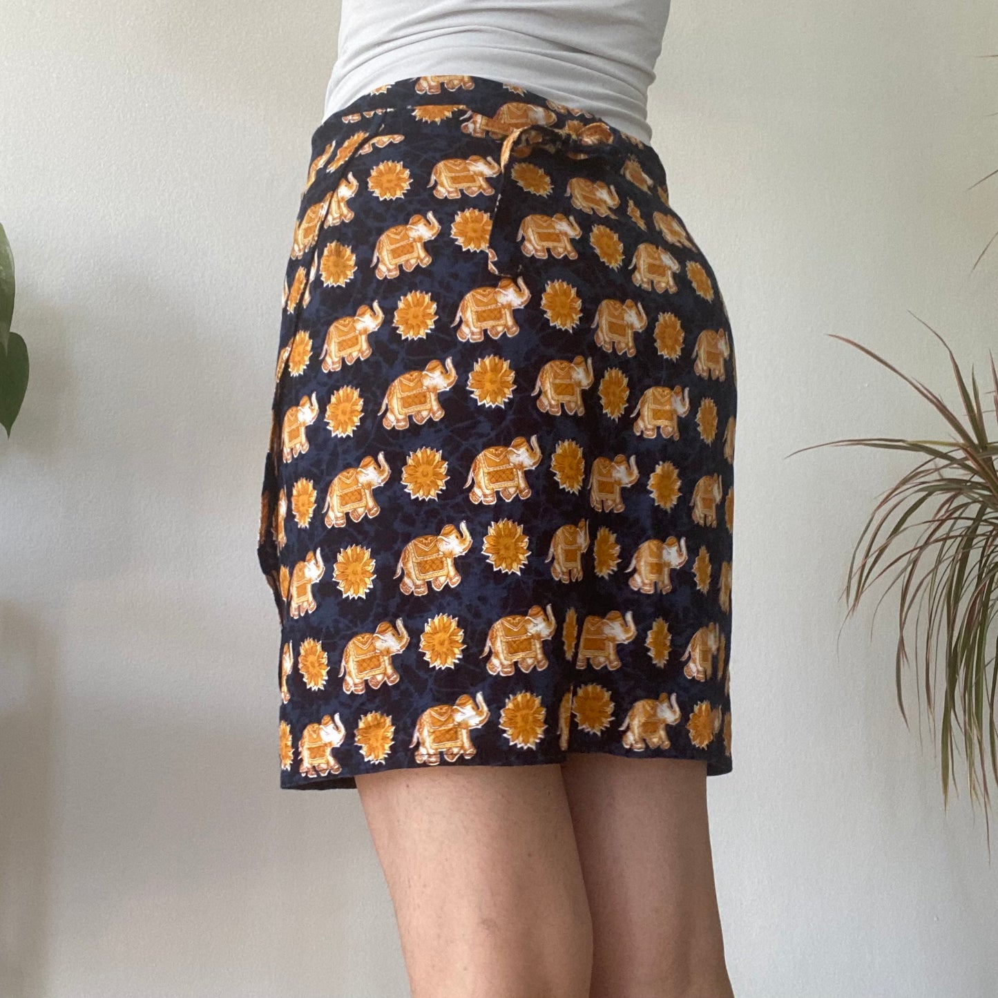 Elephant mini wrap skirt