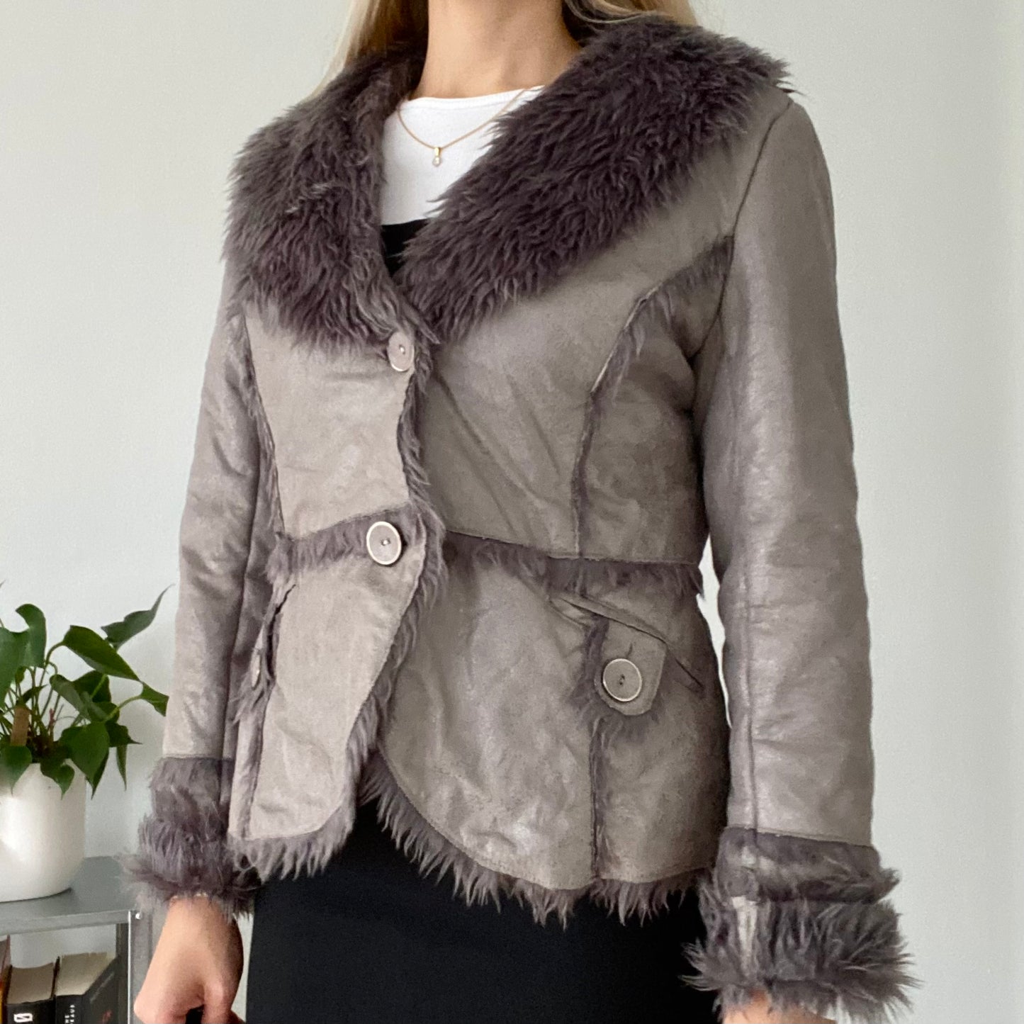 Afghan grey short coat