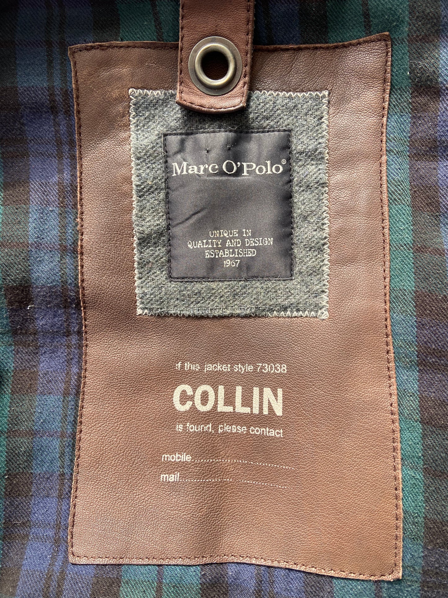 Brown leather jacket Men size
