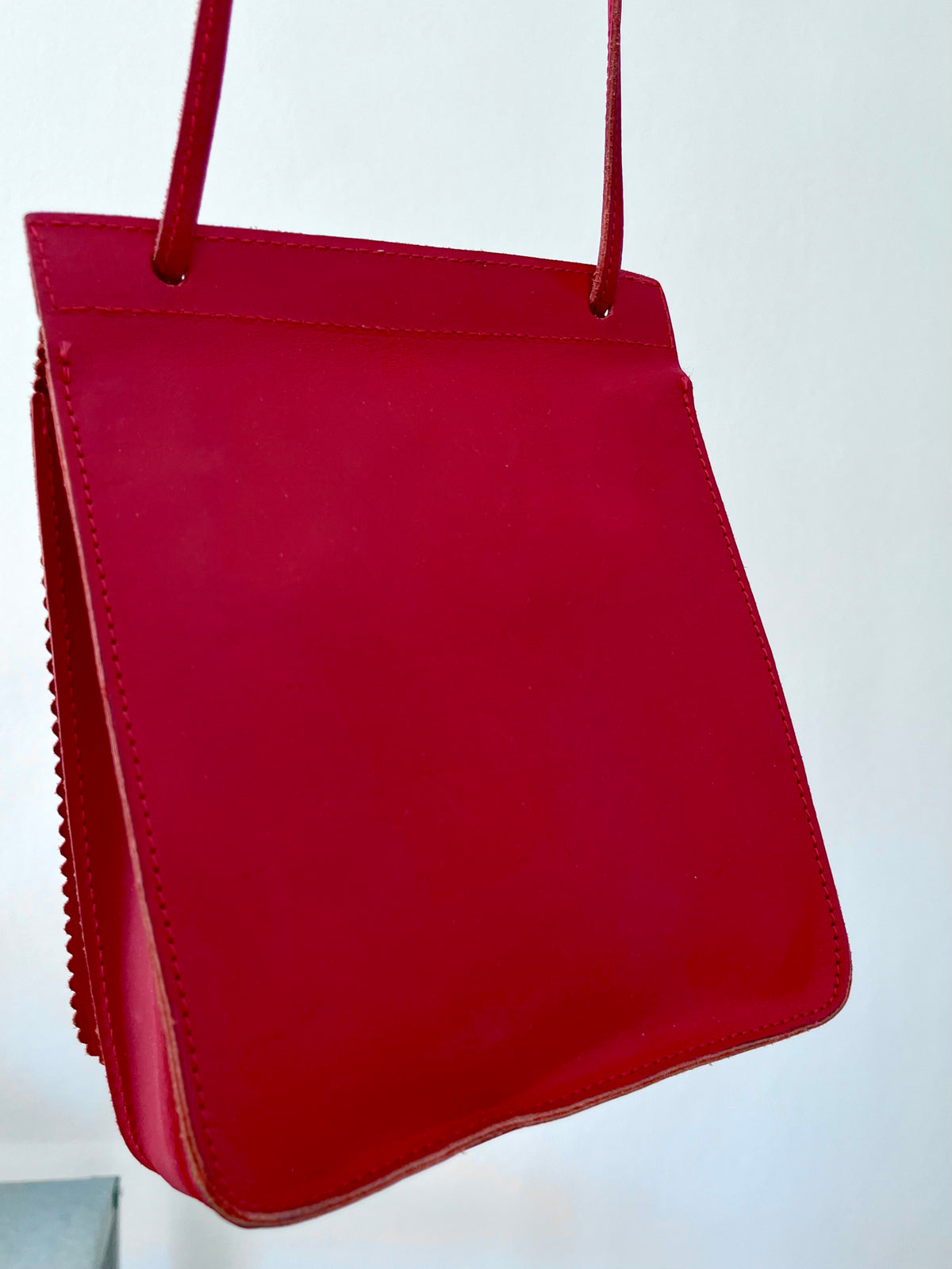 Coccinelle Red Leather Crossbody Bag