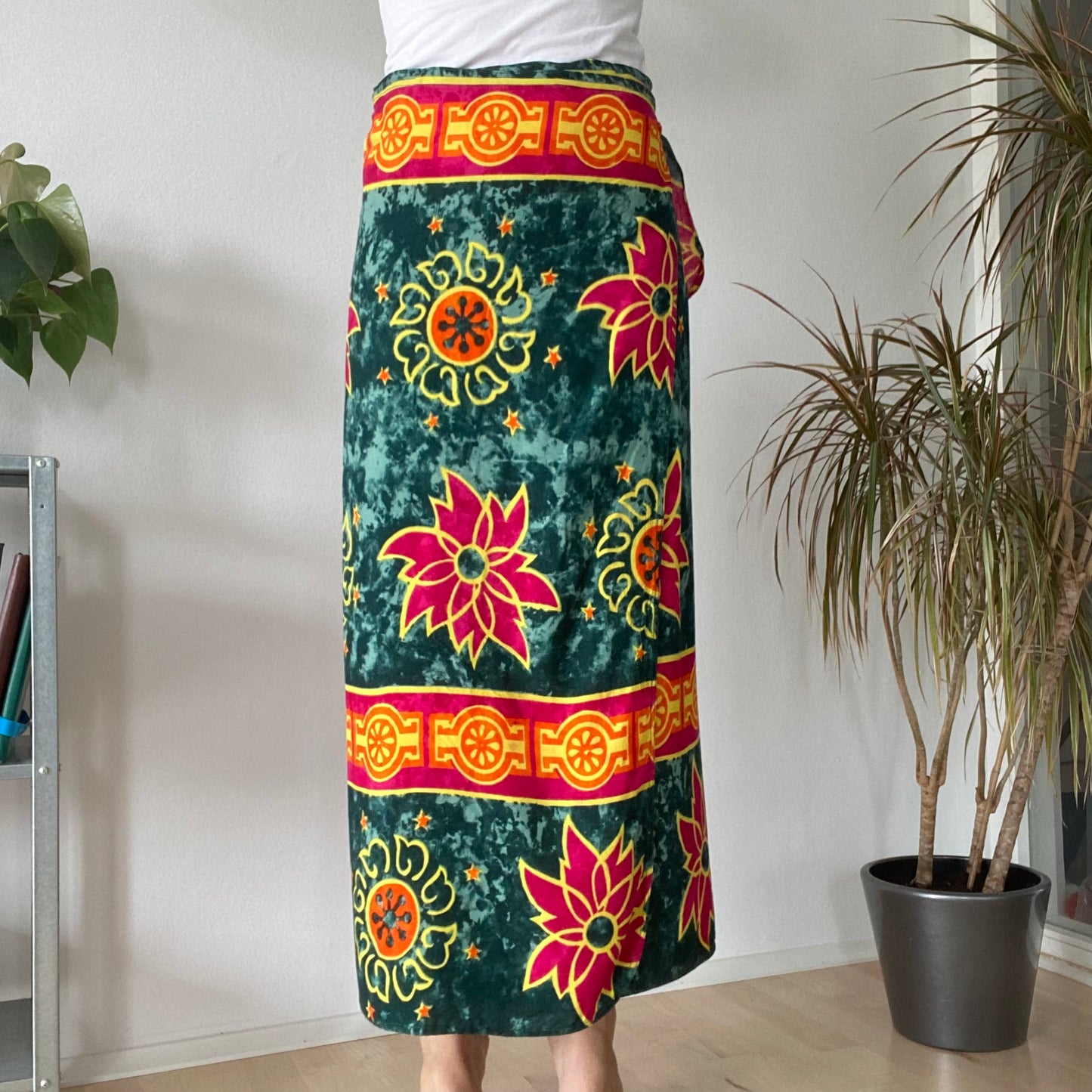 Funky long wrap skirt