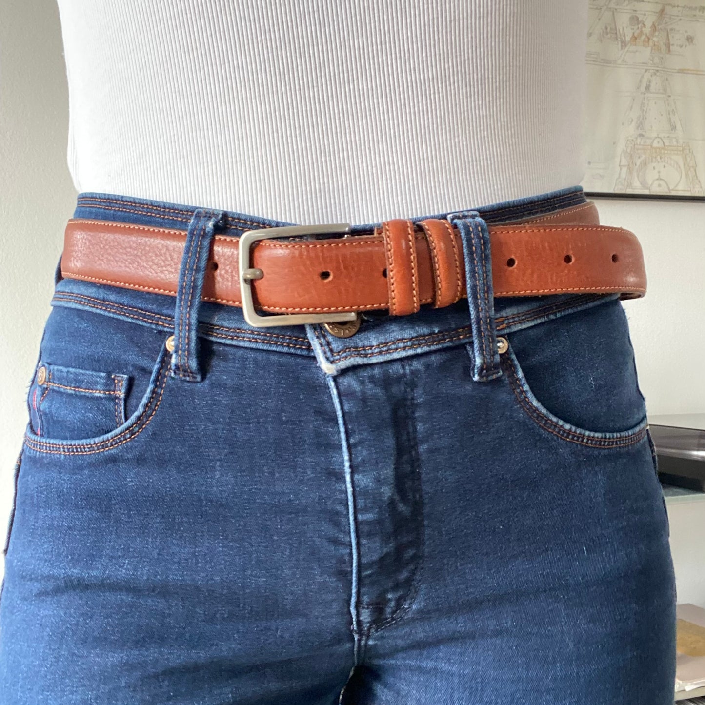 Handmade Light brown belt made in Italy