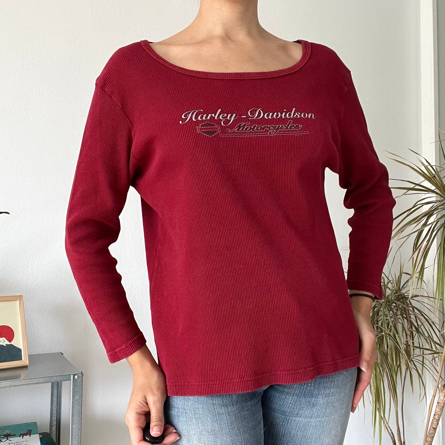 Harley Davidson burgundy top- Size XXL