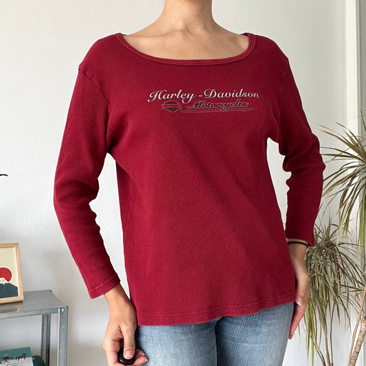 Harley Davidson burgundy top- Size XXL