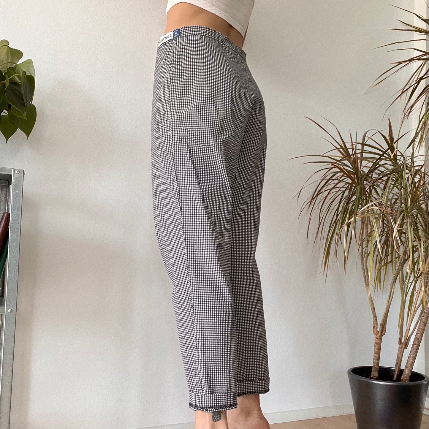 Gingham picnic pants French Riviera size 40
