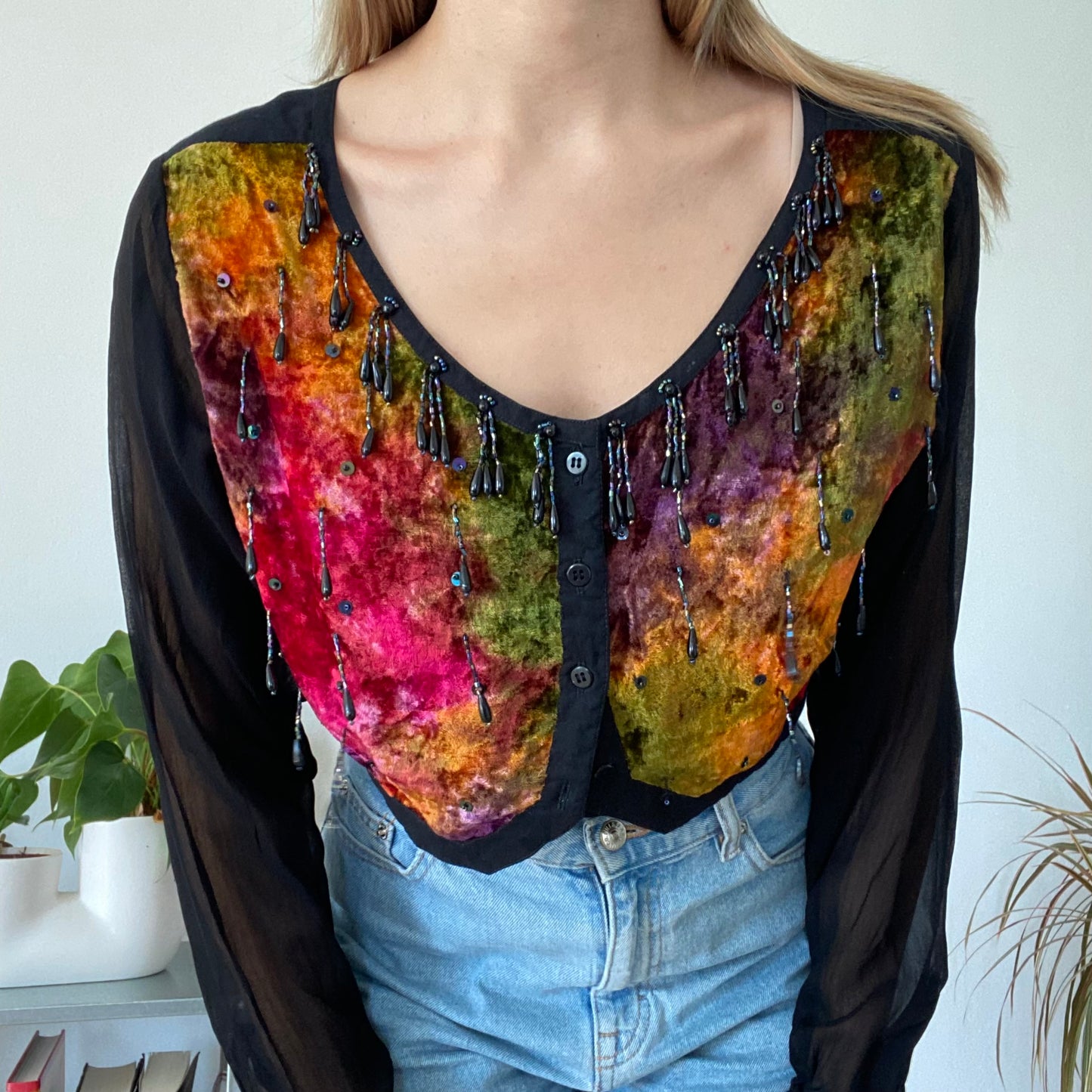 Beads Bolero top