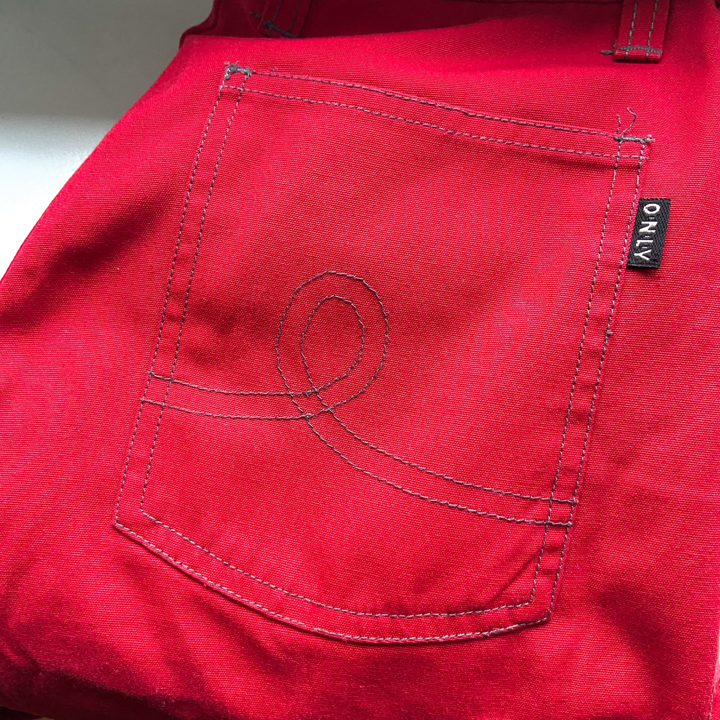 Red jeans from the brand only ends size S