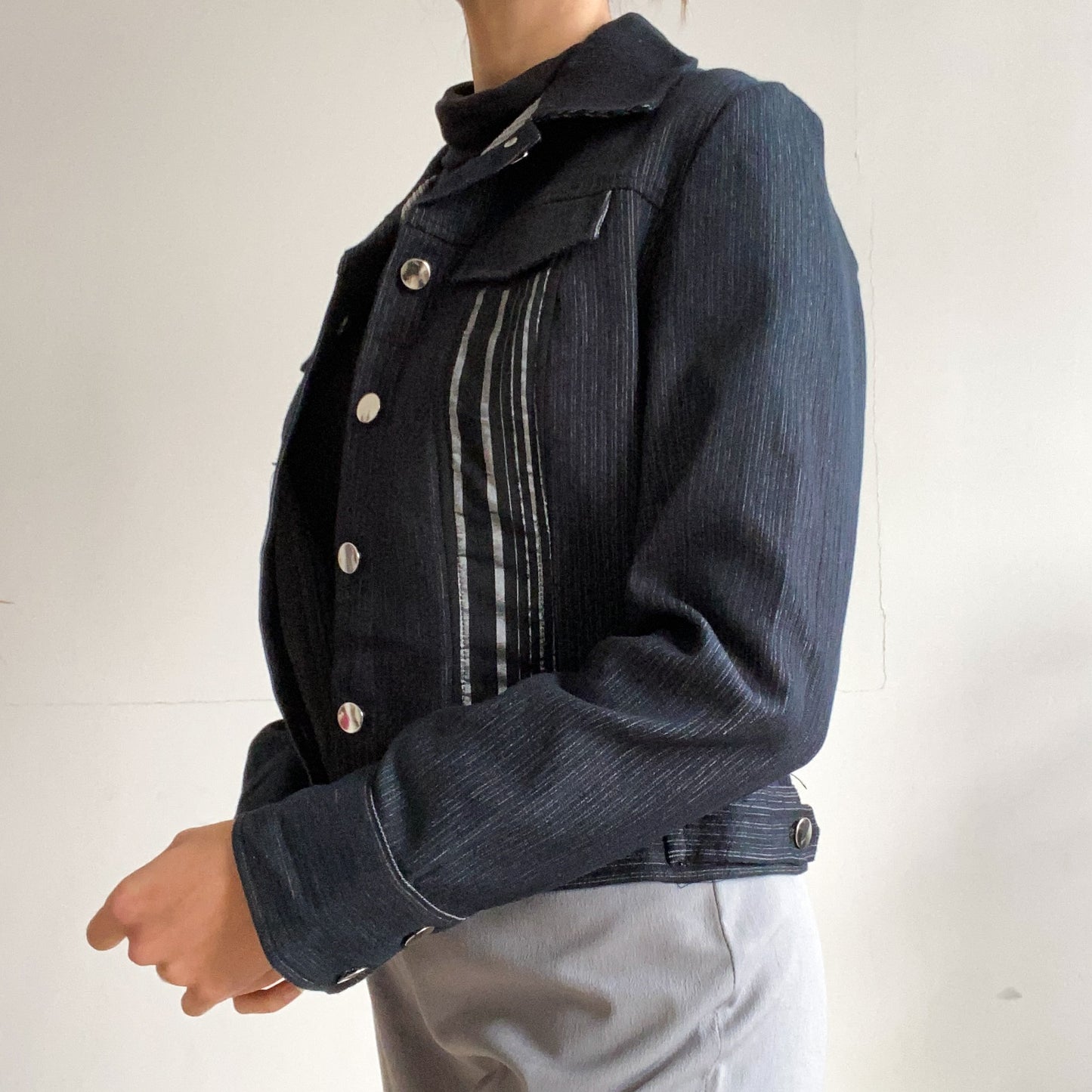 Jacket shirt jeans blue stripped